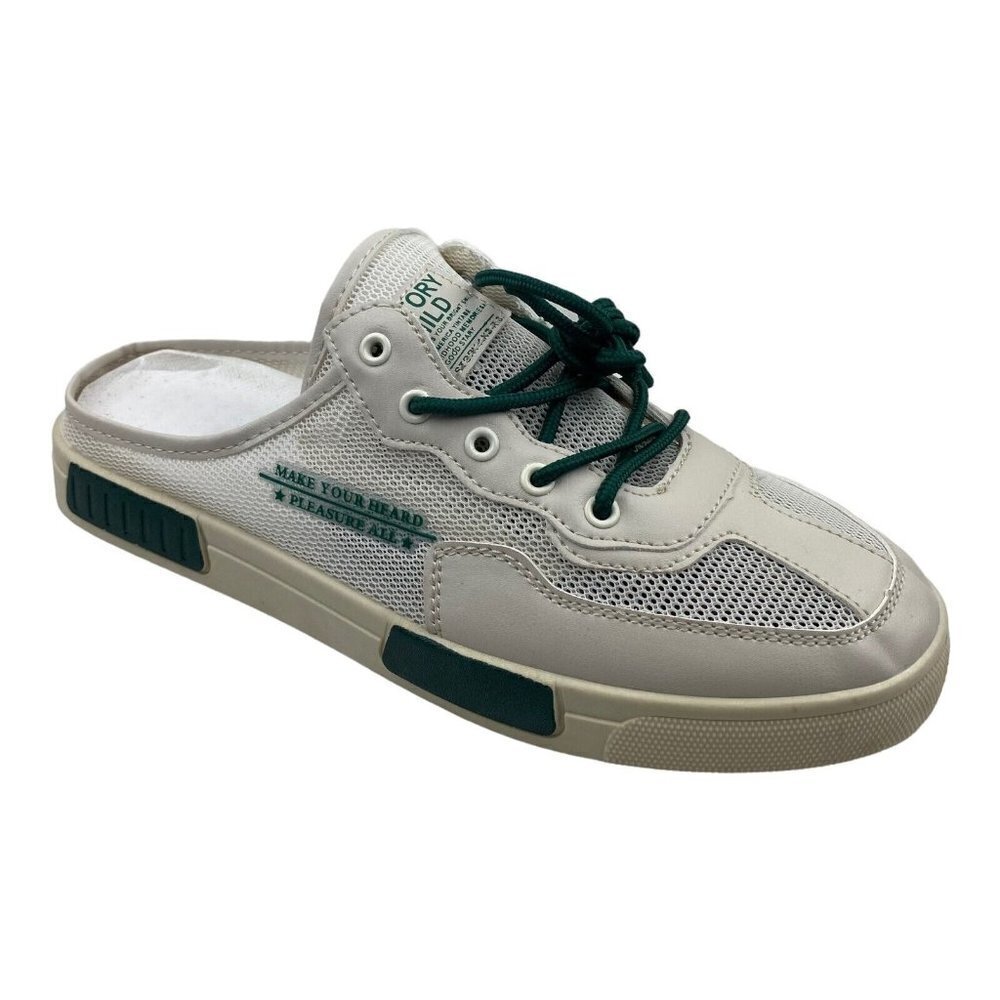 Rostory Child Men's Off White Slip On Open Back Mesh Sandal Sneakers EU 45